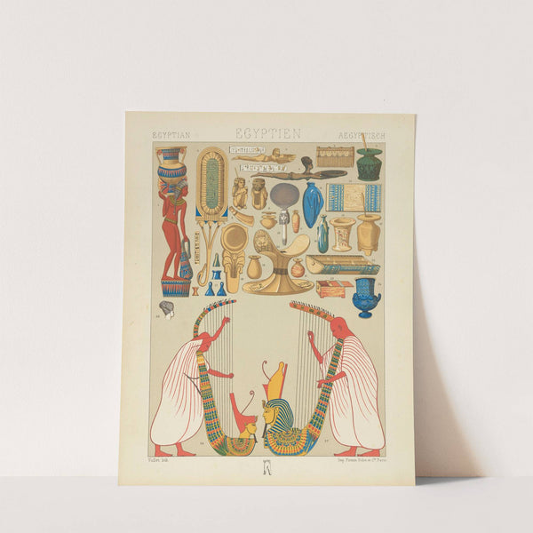 Ustensiles domestiques, costume sacerdotal, la grande harpe (1876-1888) by Auguste Racinet