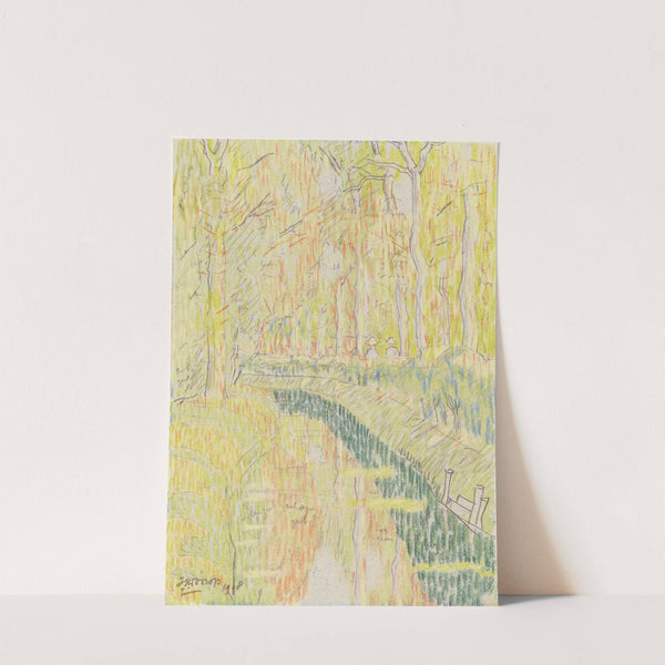 Vaart tussen bomen by Jan Toorop