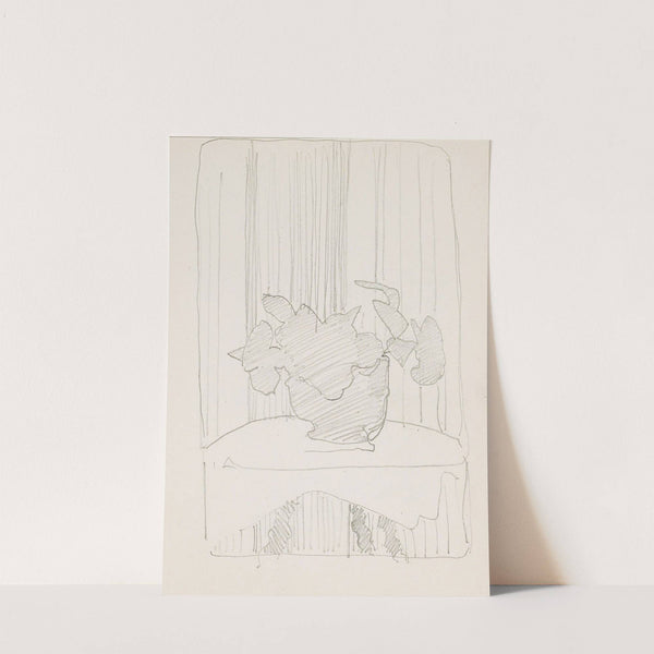 Vaas met bloemen op een tafel by Reijer Stolk