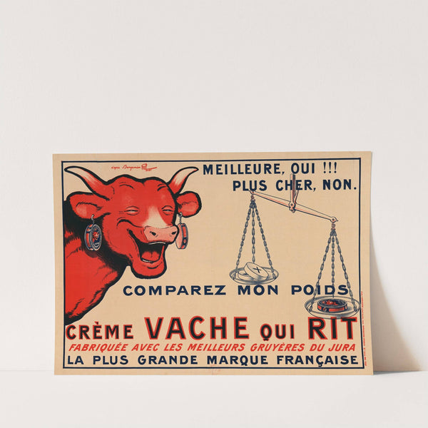 Vache qui rit. Meilleure, Oui !!!, plus cher, non. Comparez mon poids (1927) by Benjamin Rabier
