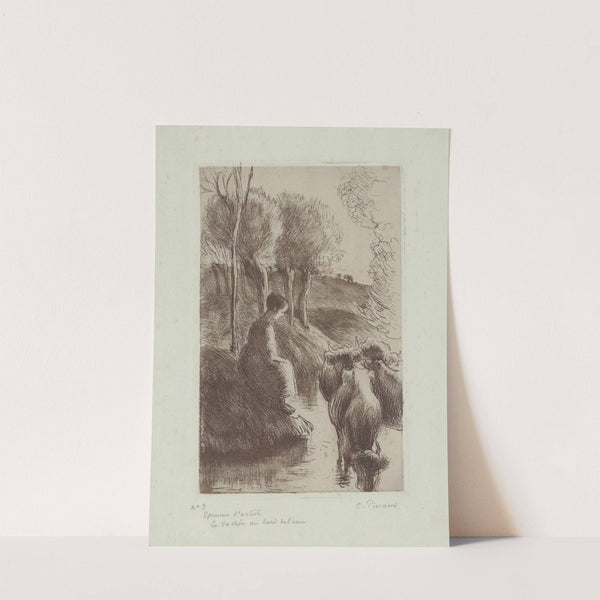 Vachère au bord de l’eau (1890) by Camille Pissarro