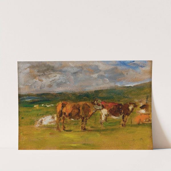 Vaches Au Pâturage (Étude) (circa 1880-1885) by Eugène Boudin
