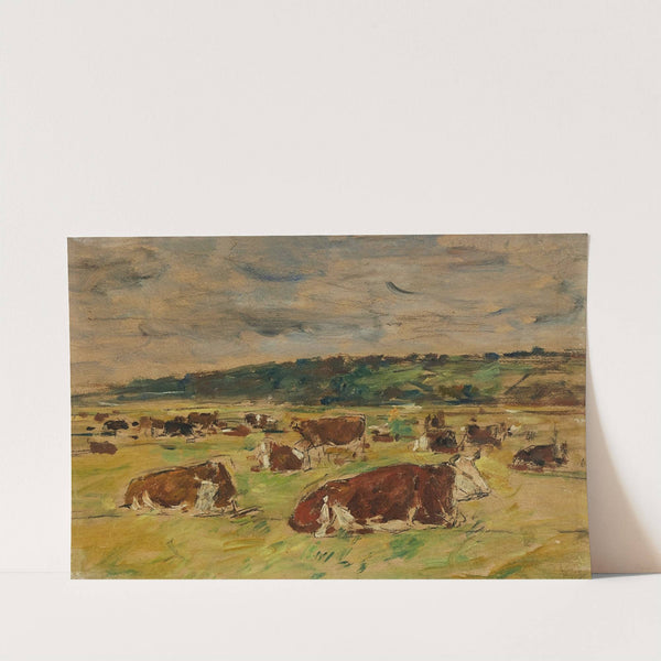 Vaches au pâturage (circa 1885-1890) by Eugène Boudin