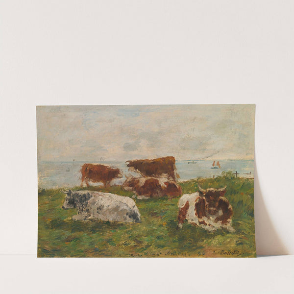 Vaches Au Pré Au Bord De La Me (1896) by Eugène Boudin