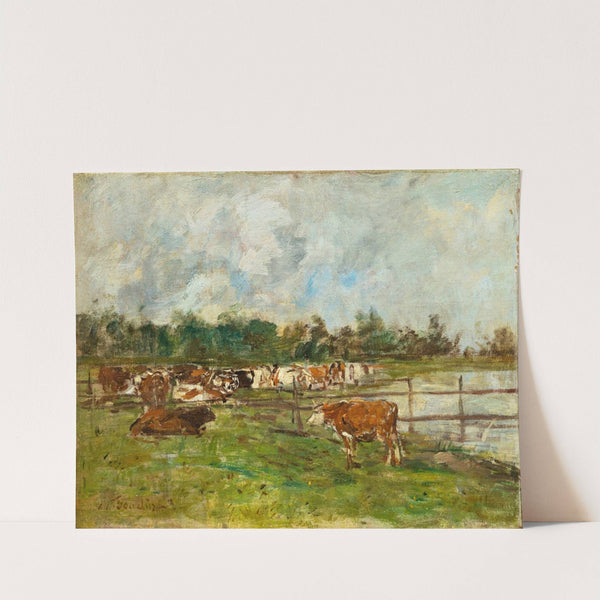 Vaches au pré (circa 1888-95) by Eugène Boudin