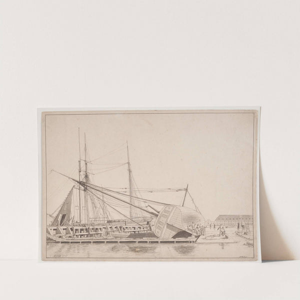 Værftsscene Københavns havn (1838) by Anton Melbye