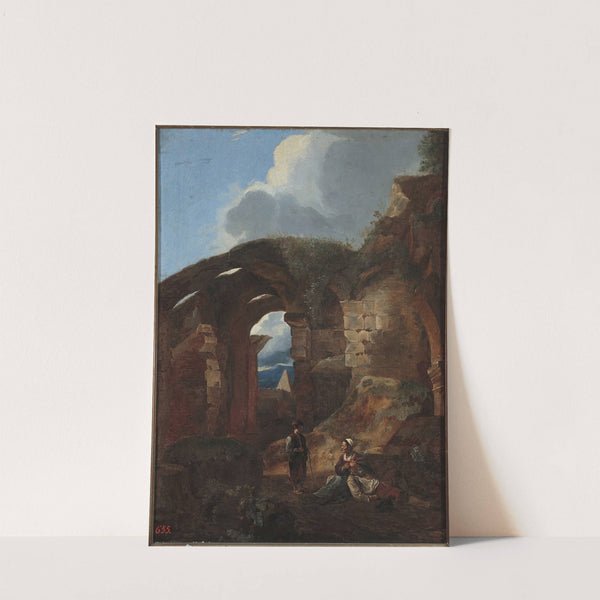 Vagabonds resting in the ruins of the Colosseum by Michelangelo Cerquozzi