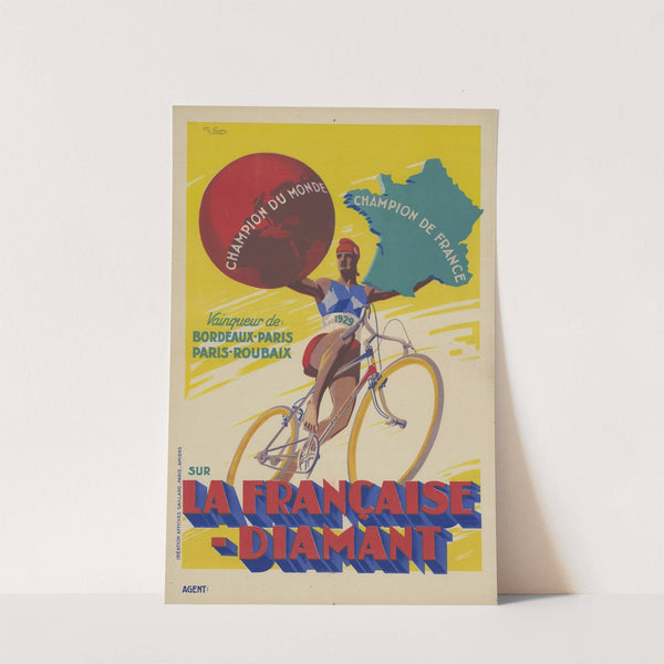 Vainqueur de; Bordeaux-Paris, Paris-Roubaix sur La Française-Diamant, 1929 by Georges Favre
