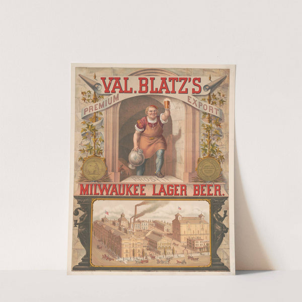 Val. Blatz’s premium export, Milwaukee lager beer (1879) by Wittemann Bros.