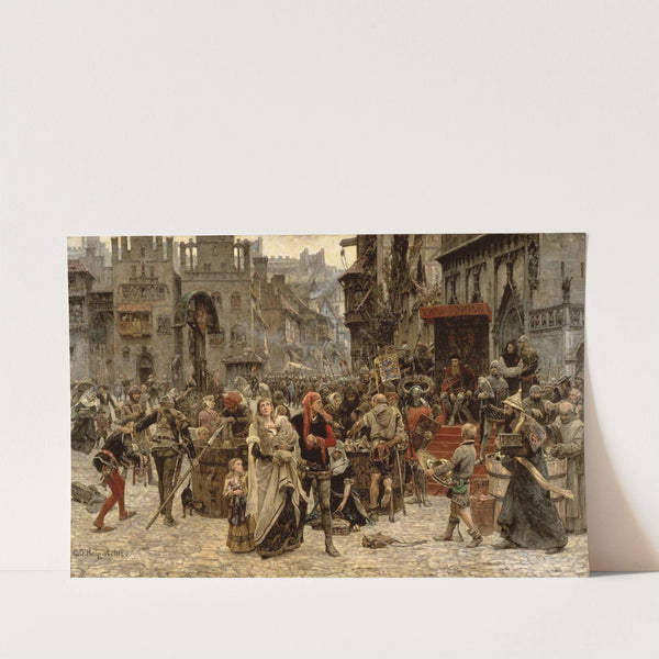 Valdemar Atterdag Holding Visby to Ransom, 1361 by Carl Gustaf Hellqvist