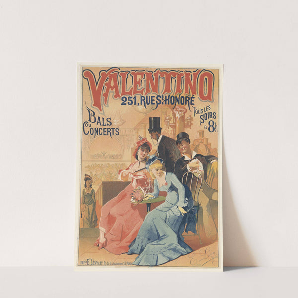 Valentino 251, rue St-Honoré. Bals ou concerts tous les soirs à 8 h. (1876) by Imp. Emile Lévy