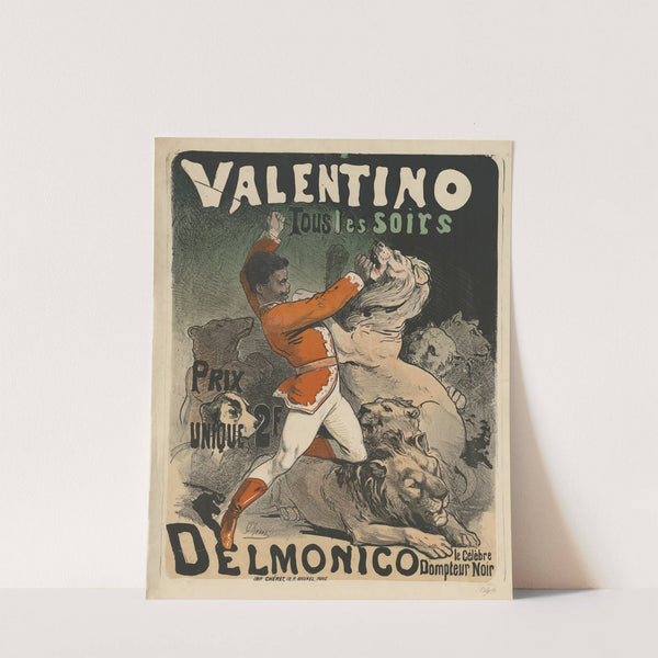 Valentino. Delmonico, le célèbre dompteur noir (1874) by Jules Chéret