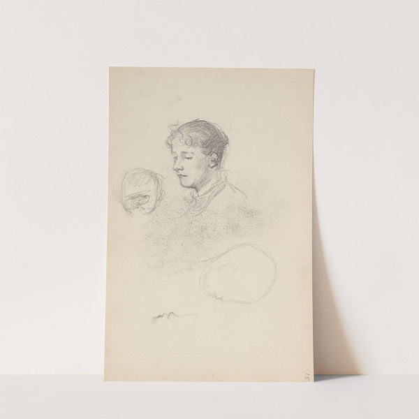 Valgborg Nicolaysen; riss av barnehoder by Signe Scheel