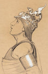 Valkyrie (Costume Study for Bayreuth) Head with Helmet