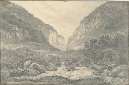 Valley of the Saltina near Brieg at Entrance of the Simplon