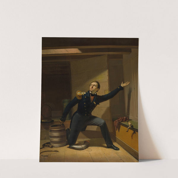 Van Speyk in the gunpowder chamber of the ship by Anonymous
