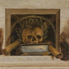 Vanitas Still Life with Scull with Laurel Wreath, Book and two Burning Candles (1645 - 1650)