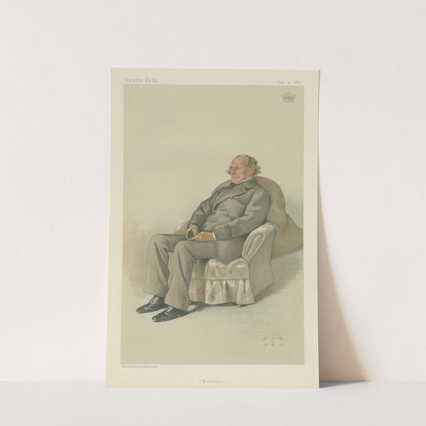 Vanity Fair; Literary; 'Waterloo', General The Earl of Albemarle, July 4, 1883 by Théobald Chartran