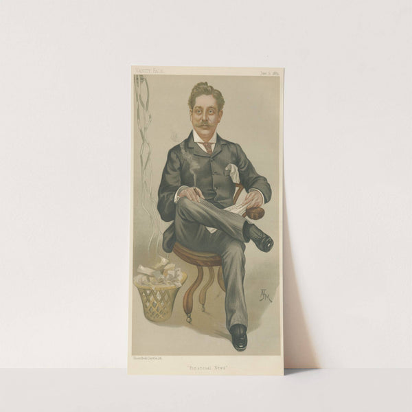 Vanity Fair: Newspapermen; 'Financial News', Harry Marks, June 8, 1889 by A. J. Marks