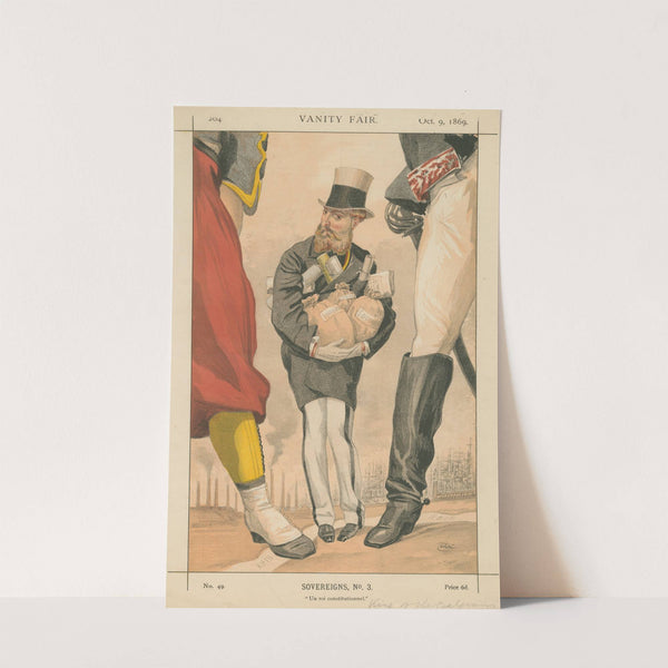 Vanity Fair; Royalty; ‘Un roi Constitutionnel’, Leopold II, King of the Belgians, October 9, 1869 (1869) by James Tissot