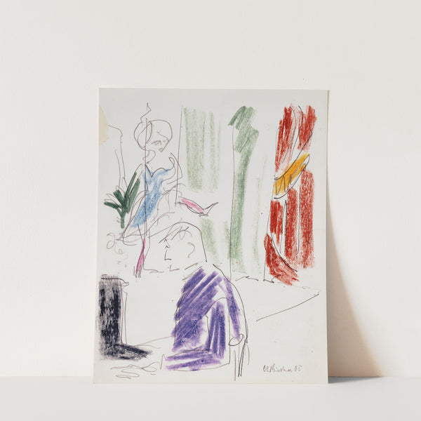 Variété -Tänzerin und Klavierspieler (ca. 1909) by Ernst Ludwig Kirchner