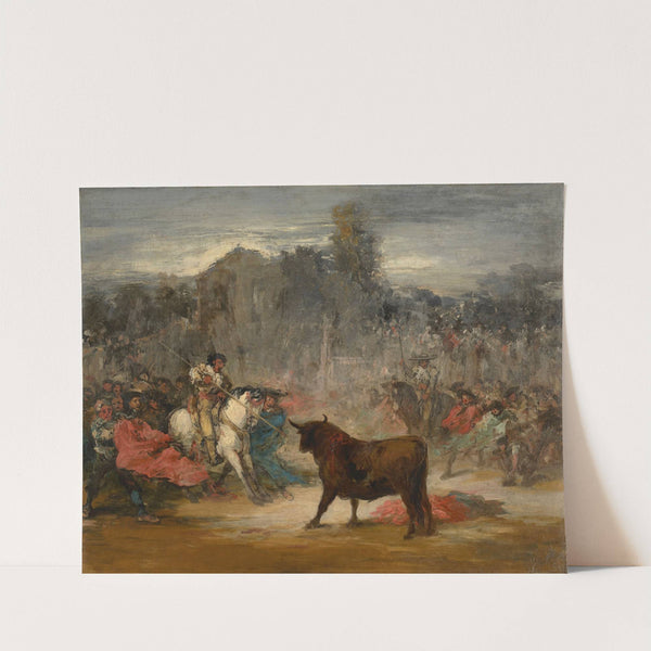 Varilargueros acosando al Toro by Eugenio Lucas Velázquez