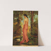Varini, nymph by the river with a swan (1910) by Raja Ravi Varma