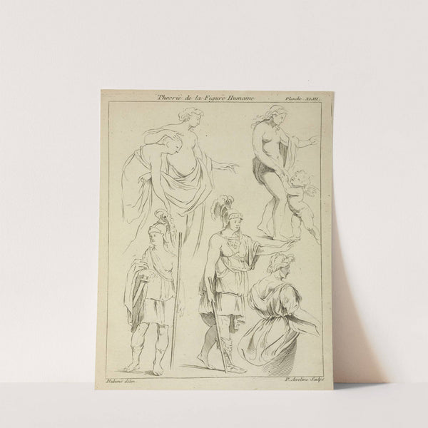 Various figures including Roman soldiers, and partially draped male and female nudes by Peter Paul Rubens