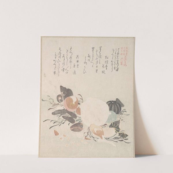 Various Shells with Sea Weeds by Kubo Shunman