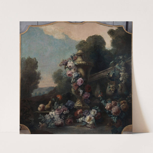 Vase, fleurs, et fruits dans un paysage (1911) by Félix Boutreux