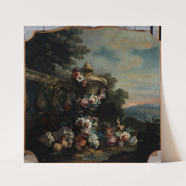 Vase, fleurs, et fruits dans un paysage. (1911) by Félix Boutreux