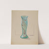 Vase (Green with Red Swirl) by Elizabeth Dimling