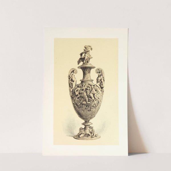 Vase in Silver Repoussé Work, the subject representing Jupiter Warring with the Titans by John Charles Robinson