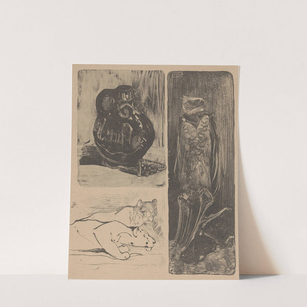 Vase, lionesses and a vulture by Bernard Willem Wierink