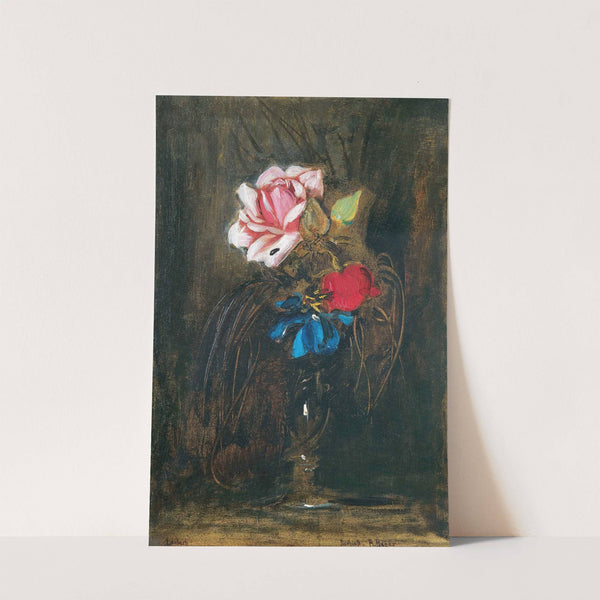 Vase mit Blumen (circa 1865) by Franz von Lenbach