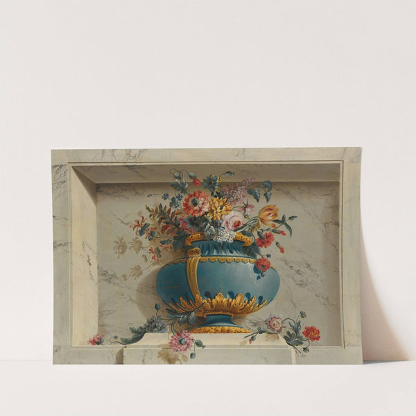 Vase of Flowers in a Niche by Michel Bruno Bellengé