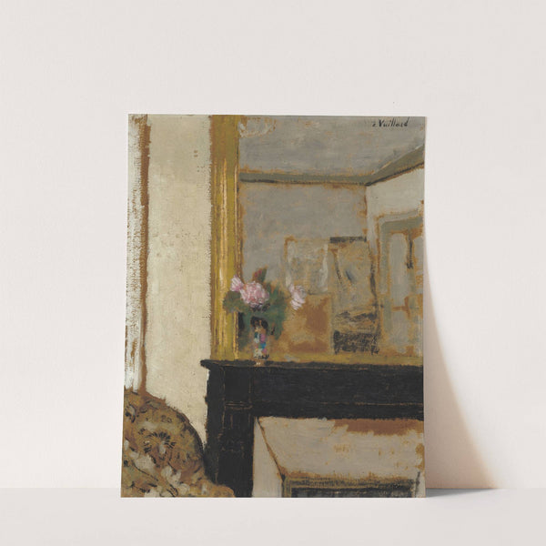 Vase of Flowers on a Mantelpiece (c. 1900) by Édouard Vuillard