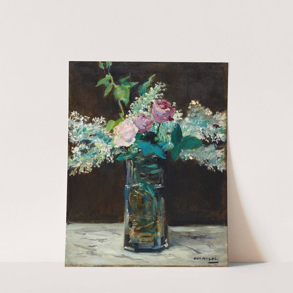 Vase of White Lilacs and Roses (1883) by Édouard Manet