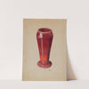 Vase (Red Opaque Glass) by Robert Stewart