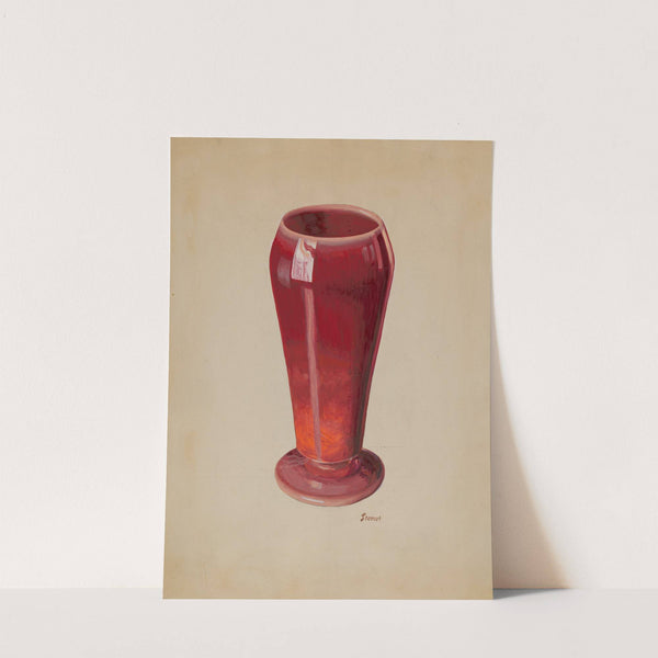Vase (Red Opaque Glass) by Robert Stewart