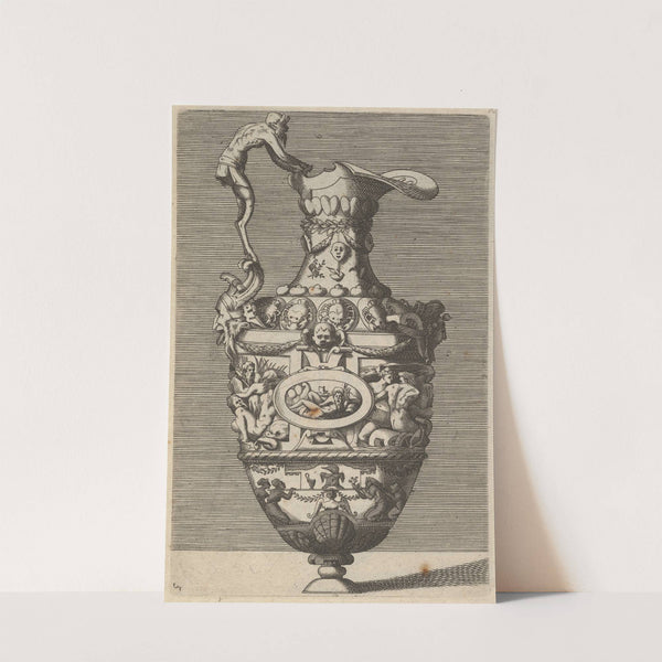 Vase with a River God in an Oval Medallion (17th century) by René Boyvin