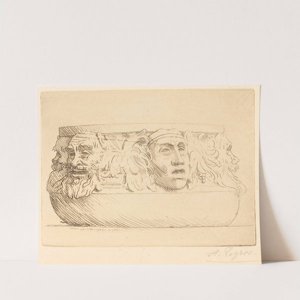 Vase with Grotesques (Le vase aux masques) by Alphonse Legros