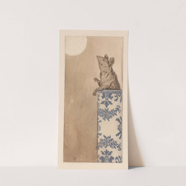 Vase with mouse (1856-1897) by Henri-Charles Guérard