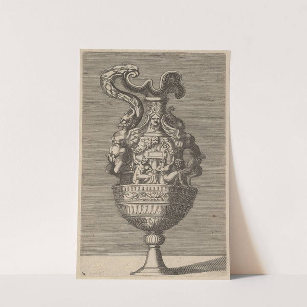 Vase with Two Winged Satyrs (17th century) by René Boyvin