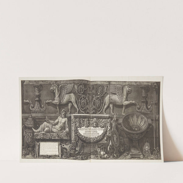 Vasi, candelabri, cippi, sarcophagi , titelblad til serien første bind (1778) by Giovanni Battista Piranesi