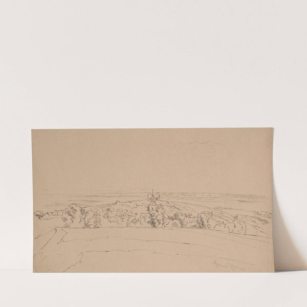 Vast Landscape of the Taunus Valley with a Town (1879) by Hans Thoma