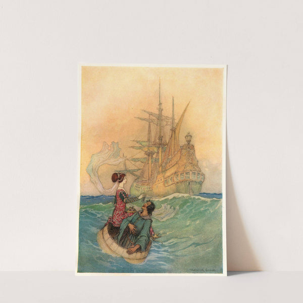 Vastolla and Peruonto approaching the Ship by Warwick Goble