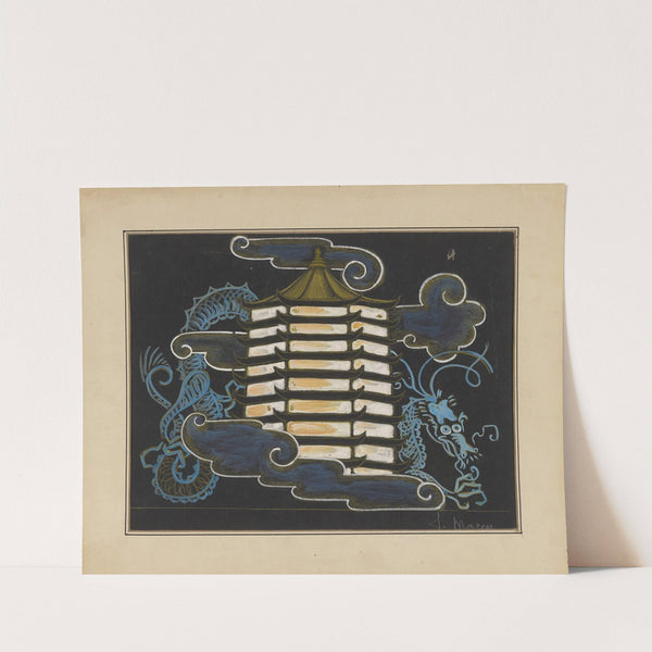 Vaudeville: Oriental Act (Pagoda, Dragon, Clouds) (1934-1943) by James Stewart Morcom