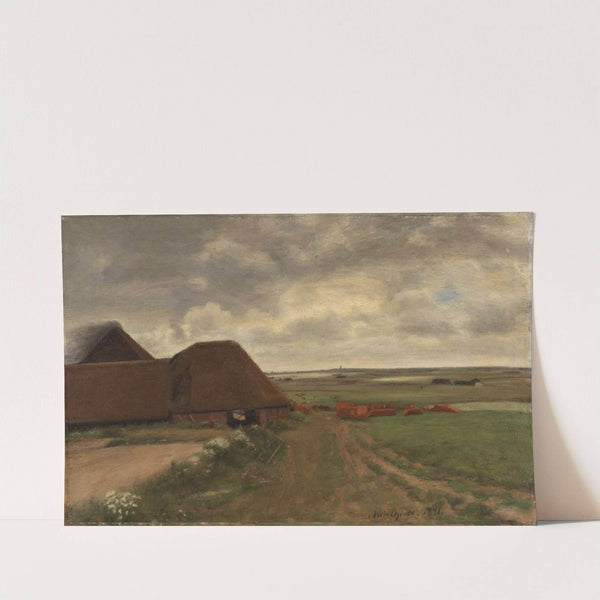 Ved et vestjysk teglværk Gråvejr (1891) by Niels Bjerre