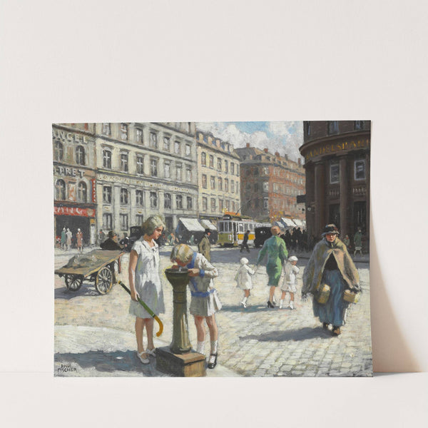 Ved Trianglen i København en varm sommerdag by Paul Fischer